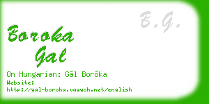 boroka gal business card